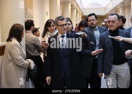 Madrid, 18.01.2024. Plenartagung des Abgeordnetenkongresses im Senat mit Aussprache und Abstimmung über die Bearbeitung der Verfassungsreform. Foto: Jaime García. ARCHDC. Quelle: Album / Archivo ABC / Jaime García Stockfoto