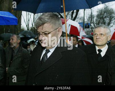 Madrid, 12.03.2004. Demonstration gegen den Terrorismus. Auf dem Bild der deutsche Außenminister. Foto: Ignacio Gil und Ernesto Agudo. Quelle: Album / Archivo ABC / Julián de Domingo Stockfoto