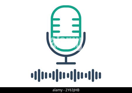 Podcast-Symbol. Liniensymbolstil. Symbol für Online-Kurs. Vektorillustration für Bildungselemente Stock Vektor