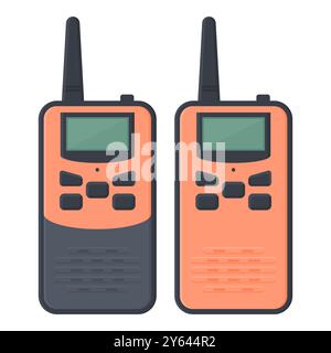 Vector Walkie Talkie Kommunikationsgerät. Design Walkie Talkie Kommunikationsgerät Vintage. Stock Vektor