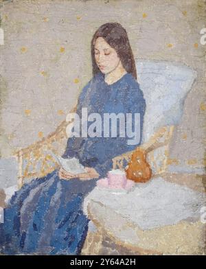 Das rekonvaleszierende Porträtgemälde in Öl auf Leinwand von Gwen John, 1923-1924 Stockfoto