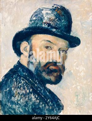 Paul Cezanne (1839-1906), Selbstportrait im Bowler Hut, Ölgemälde auf Leinwand 1885-1886 Stockfoto