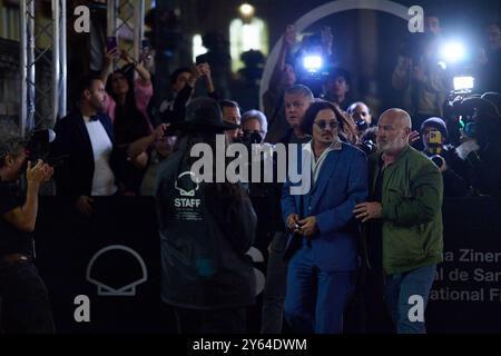 San Sebastian, Spanien. September 2024. Johnny Depp kommt am 23. September 2024 während des 72. Internationalen Filmfestivals San Sebastian in San Sebastian, Spanien, im Hotel Maria Cristina an. (Foto: COOLMedia/NurPhoto) Credit: NurPhoto SRL/Alamy Live News Stockfoto