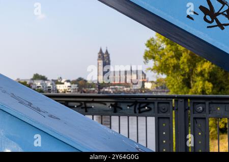Bilder aus der Landeshauptstadt Magdeburg Sachsen Anhalt Stockfoto