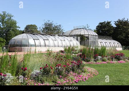 Holländisches Gewächshaus aus Agave im parc de la tête d'Or in Lyon, Frankreich Stockfoto