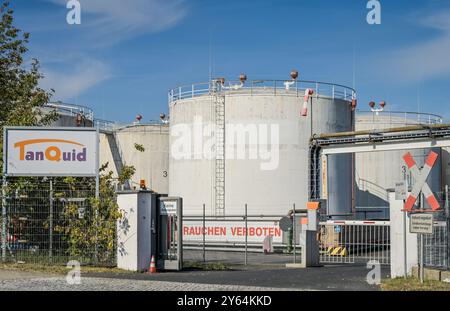 TanQuid Tanklager, Freiheit, Ruhleben, Spandau, Berlin, Deutschland Stockfoto