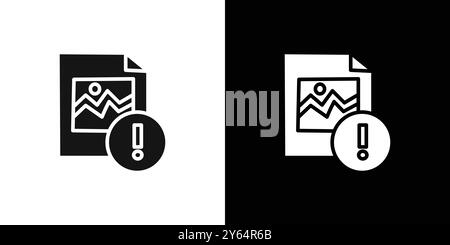 Bildfehler Symbol lineares Vektorgrafik Zeichen oder Symbolsatz für Web-App-ui Stock Vektor
