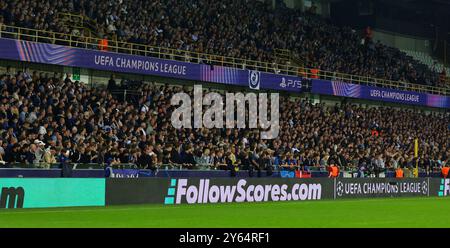 Brügge, Belgien. September 2024. firo: 18.09.2024, Fußball, UEFA CHAMPIONS LEAGUE, Saison 2024/2025, UCL, CL, Club Brugge - BVB, Borussia Dortmund 3:0 UEFA Champions League neues Branding, Logo Credit: dpa/Alamy Live News Stockfoto