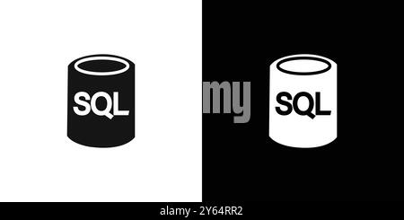 SQL-Server-Symbol lineares Vektorgrafikzeichen oder Symbolsatz für die Web-App-ui Stock Vektor
