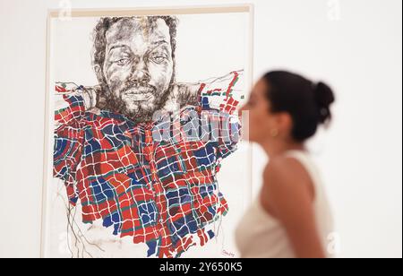 Arbeit des nominierten Künstlers Claudette Johnson während der Presseansicht für den Turner Prize 2024 in der Tate Britain, London. Bilddatum: Dienstag, 24. September 2024. Stockfoto