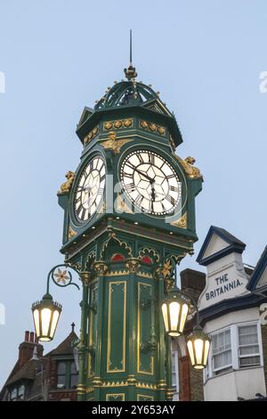 England, Kent, Isle of Sheppey, Sheerness, der kunstvolle viktorianische Uhrenturm Stockfoto