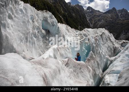 Landschaftsaufnahmen aus dem Franz-Josef-Gletscher. Stockfoto