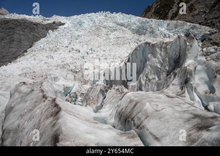 Landschaftsaufnahmen aus dem Franz-Josef-Gletscher. Stockfoto