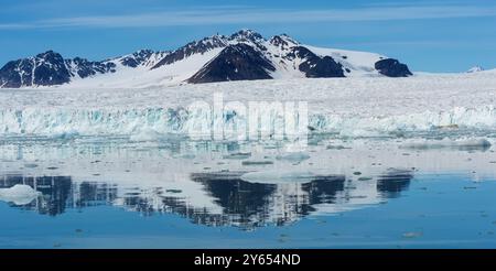 Lilliehook Gletscher Lilliehook Fjord ein Zweig der Cross Fjord, Spitzbergen-Island, Spitzbergen, Norwegen Stockfoto