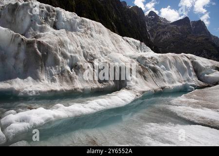 Landschaftsaufnahmen aus dem Franz-Josef-Gletscher. Stockfoto