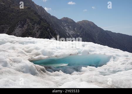 Landschaftsaufnahmen aus dem Franz-Josef-Gletscher. Stockfoto