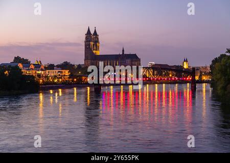 Bilder aus der Landeshauptstadt Magdeburg Sachsen Anhalt Stockfoto