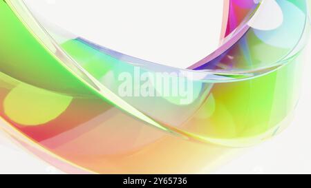 Farbkurve Regenbogenverlauf 3D-Rendering Stockfoto