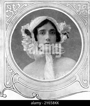 Die russische Ballerina Tamara Karsavina ist hier im Kostüm zu sehen und tritt mit dem russischen Ballett im Covent Garden in London auf . 8. Juli 1911 Stockfoto