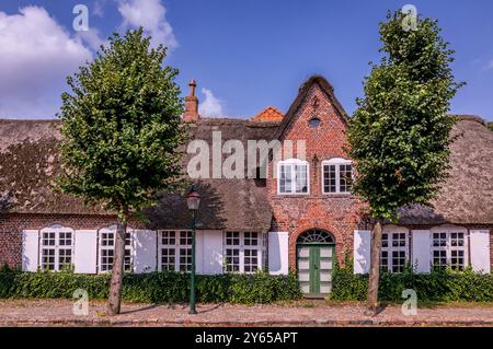 Traditionelle alte Häuser in Møgeltønder, Gemeinde Tønder, Dänemark Stockfoto