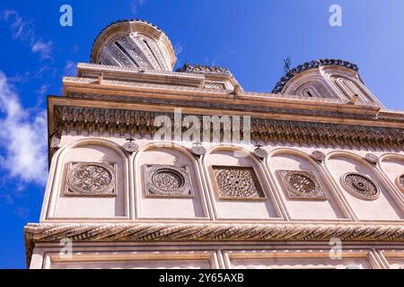 Die Kathedrale von Curtea de Argeș, Curtea de Argeș, Rumänien Stockfoto