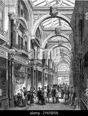 The New Arcade , Old Bond Street , London ; Interior . 1880 Stockfoto