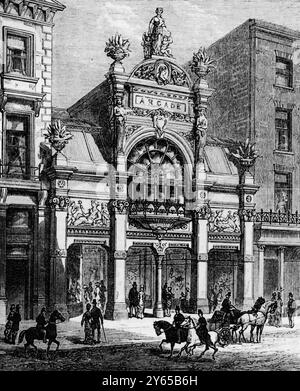 The New Arcade , Old Bond Street , London ; Außenansicht . 1880 Stockfoto