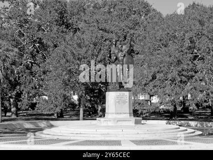 Confederate Defenders of Charleston Sculpture in Charleston, SC.USA. Denkmal zum Gedenken an die Soldaten, die Charleston während des Bürgerkriegs verteidigten. Stockfoto