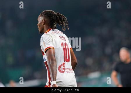 Lissabon, Portugal. September 2024. Vasco Lopes (AVS) wurde während des Spiels der Liga Portugal zwischen den Teams Sporting CP und AVS Futebol SAD im Estadio Jose Alvalade gesehen. Endpunktzahl 3:0 (Foto: Maciej Rogowski/SOPA Images/SIPA USA) Credit: SIPA USA/Alamy Live News Stockfoto