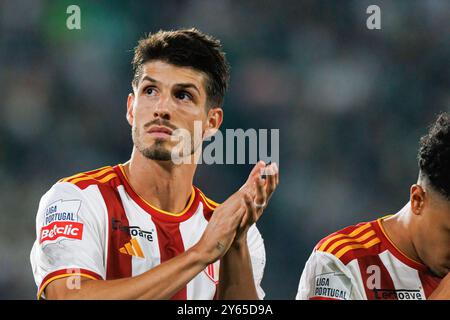 Lissabon, Portugal. September 2024. Lucas Piazon (AVS) wurde während des Spiels der Liga Portugal zwischen den Teams Sporting CP und AVS Futebol SAD im Estadio Jose Alvalade gesehen. Endpunktzahl 3:0 (Foto: Maciej Rogowski/SOPA Images/SIPA USA) Credit: SIPA USA/Alamy Live News Stockfoto