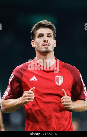 Lucas Piazon (AVS) wurde während des Spiels der Liga Portugal zwischen den Teams Sporting CP und AVS Futebol SAD im Estadio Jose Alvalade gesehen. Endpunktzahl 3:0 (Foto: Maciej Rogowski/SOPA Images/SIPA USA) Stockfoto