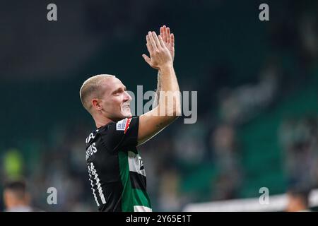 Nuno Santos (Sporting CP) wurde während des Spiels der Liga Portugal zwischen den Teams von Sporting CP und AVS Futebol SAD im Estadio Jose Alvalade gesehen. Endpunktzahl 3:0 (Foto: Maciej Rogowski/SOPA Images/SIPA USA) Stockfoto