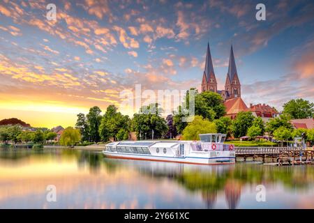 Blick auf Neuruppin, Deutschland Stockfoto