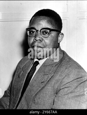 Porträt von Joseph Kasa-Vubu, dem ersten Präsidenten des belgischen Kongo, der am 30. Juni 1960 unabhängig wurde Stockfoto