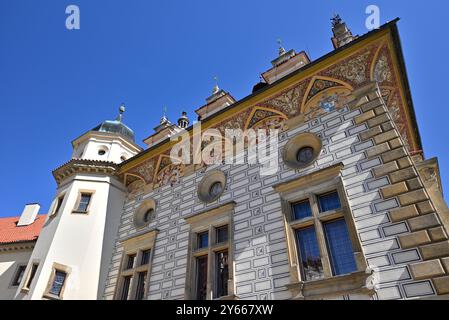 Pruhonice Park und Schlosskomplex, nationales Kulturdenkmal und UNESCO-Weltkulturerbe, einer der schönsten Parks in Prag, Tschechische Republi Stockfoto