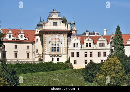 Pruhonice Park und Schlosskomplex, nationales Kulturdenkmal und UNESCO-Weltkulturerbe, einer der schönsten Parks in Prag, Tschechische Republi Stockfoto