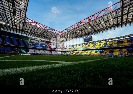 Mailand, Italien. Mai 2024. Inters Choreografie vor dem Fußball-Spiel der Serie A zwischen Inter und Lazio im San Siro Stadion in Norditalien - Sonntag, 19. Mai 2024. Sport - Fußball . (Foto: Spada/LaPresse) Credit: LaPresse/Alamy Live News Stockfoto