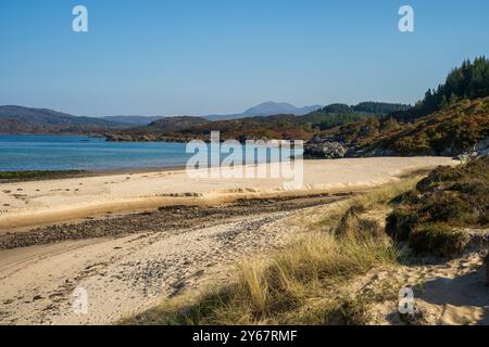 The Singing Sands, Kentra Bay, Ardnamurchan Halbinsel, Lochaber, Schottland, UK Stockfoto