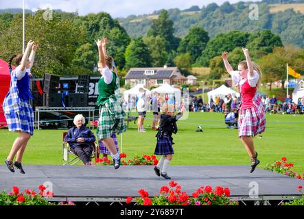 Highland Dancing im Glenurquhart Highland Gathering and Games, Drumnadrochit Stockfoto