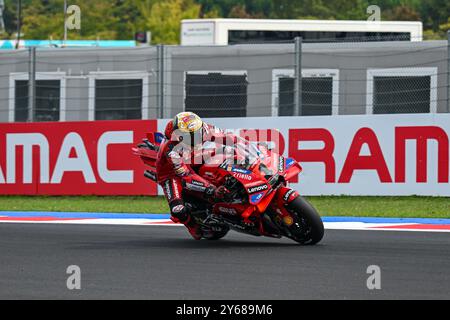 Francesco Bagnaia Italiener Ducati Lenovo Team Ducati während des Gran Premio Pramac dellâEmilia-Romagna - Rennen, MotoGP-Weltmeisterschaft in Misano, Italien, 22. September 2024 Stockfoto