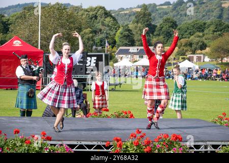 Highland Dancing im Glenurquhart Highland Gathering and Games, Drumnadrochit Stockfoto