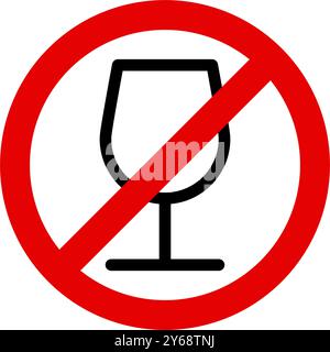 Kein Alkoholkonsum-Vektor-Symbol Stock Vektor