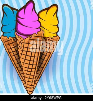 Eiscreme-Background Stock Vektor