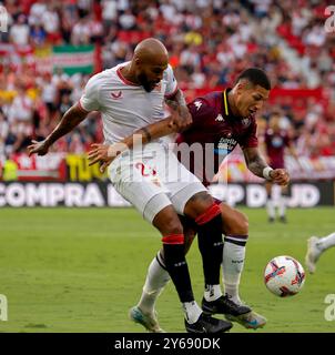 Spanisch La Liga EA Sports Fußball Spiel Sevilla gegen Valladolid im Sanchez Pizjuan Stadion in Sevilla, Spanien. September 2024. JORNADA 7 LIGA 1ª DIVISION ESTADIO SANCHEZ PIZJUAN SEVILLA FC - REAL VALLADOLID 900/Cordon PRESS Credit: CORDON PRESS/Alamy Live News Stockfoto