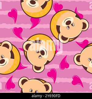Hintergrund mit teddybärenmuster Stock Vektor