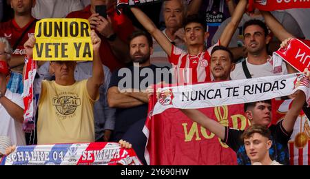 Spanisch La Liga EA Sports Fußball Spiel Sevilla gegen Valladolid im Sanchez Pizjuan Stadion in Sevilla, Spanien. September 2024. JORNADA 7 LIGA 1ª DIVISION ESTADIO SANCHEZ PIZJUAN SEVILLA FC - REAL VALLADOLID 900/Cordon PRESS Credit: CORDON PRESS/Alamy Live News Stockfoto