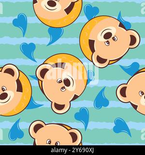 Hintergrund mit teddybärenmuster Stock Vektor