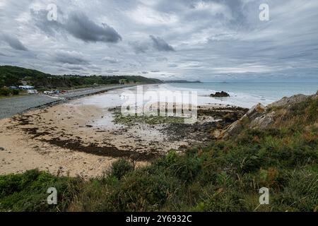 Plage de Saint-Pabu in der Bretagne, Frankreich Stockfoto