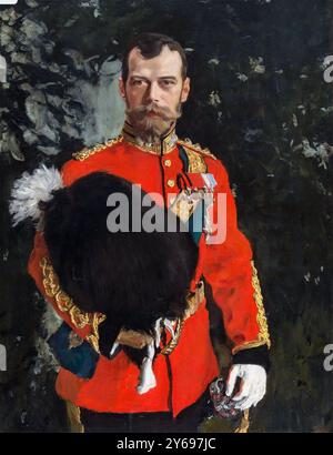 NIKOLAUS II. (1868–1918) als Kaiser von Russland 1902 durch Valentin Serow Stockfoto