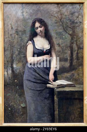 Velléda, ca. 1868-1870, Öl auf Leinwand, Jean-Baptiste Camille COROT, Paris, 1796 - 1875, Musée du Louvre, Paris, Frankreich. Stockfoto